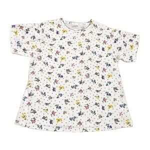 Vtg Land N Sea Floral Polka Dot Tshirt Womens M Cottagecore Artsy Retro 90s